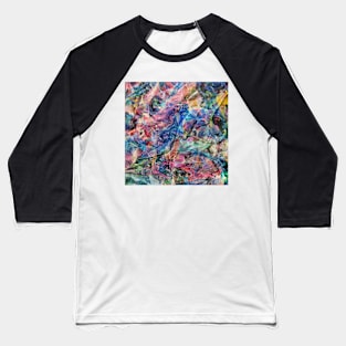 Multicolored Abstract Illustration Baseball T-Shirt